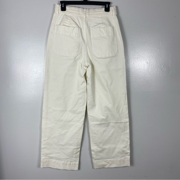 Everlane organic cotton wide leg crop pants bone - Picture 6 of 6